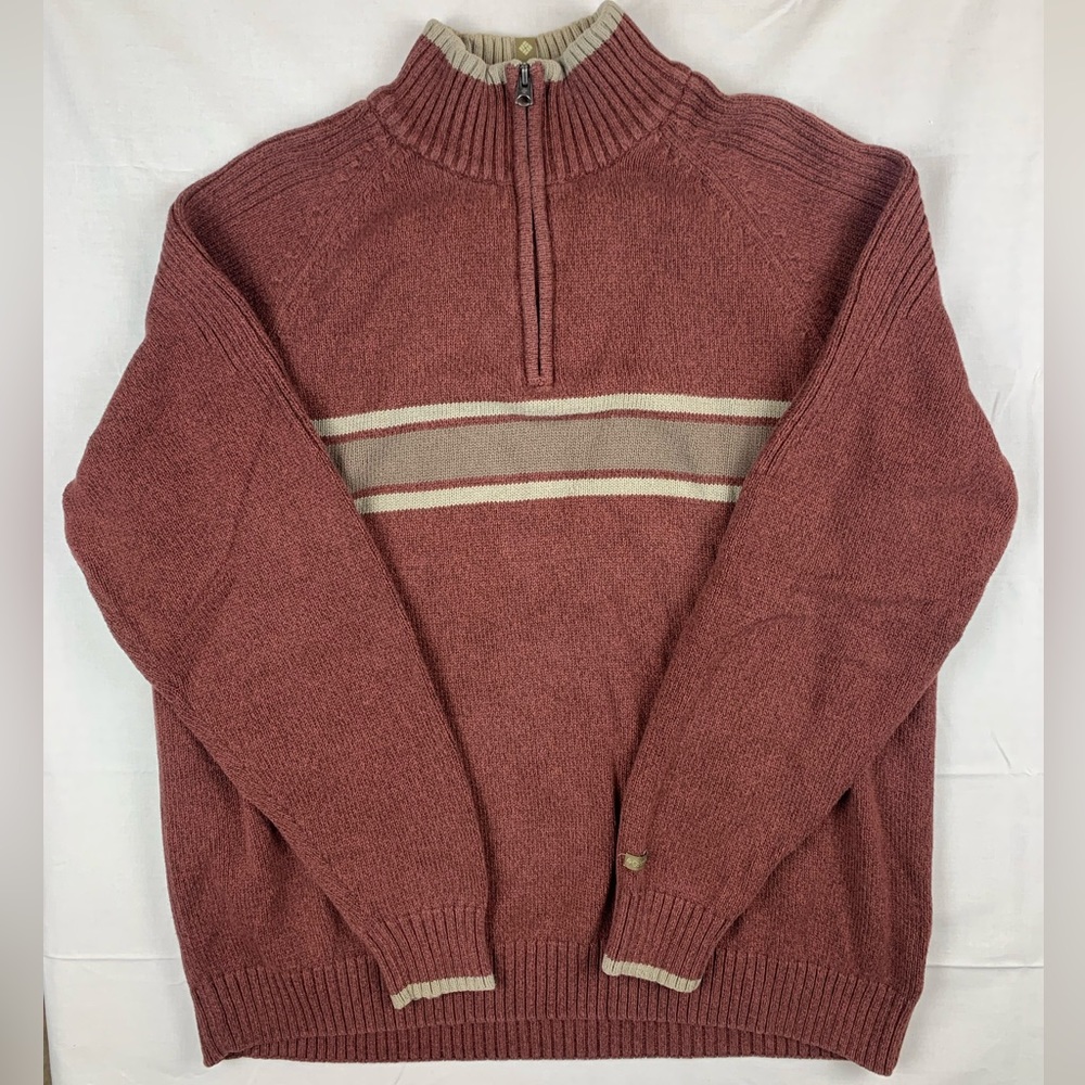 Columbia Mens Long Sleeve 1/4 Zip Pullover Sweater - Size XL